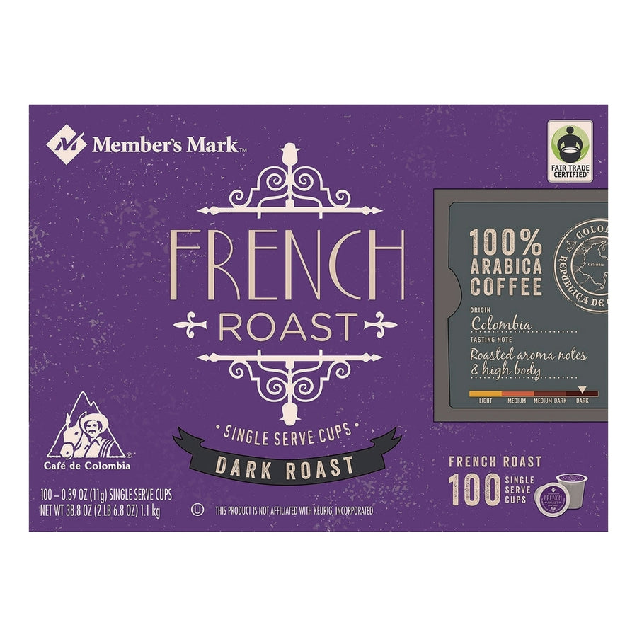 Members Mark French Roast Coffee (100 single-serve cups) Image 1