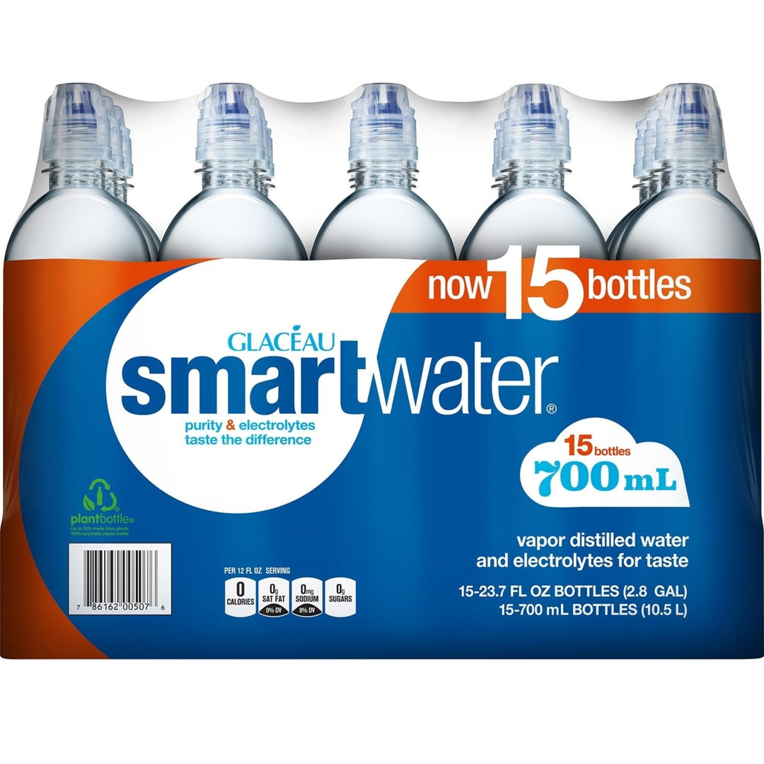 Glaceau SmartWater Water (700 mL bottles 15 Pack) Image 1