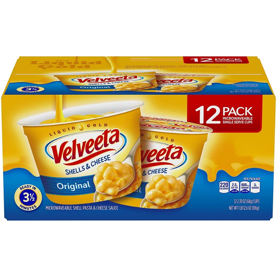 Velveeta Shells and Cheese, Single Serve Cups (2.39 Ounce cups, 12 Count) Image 1