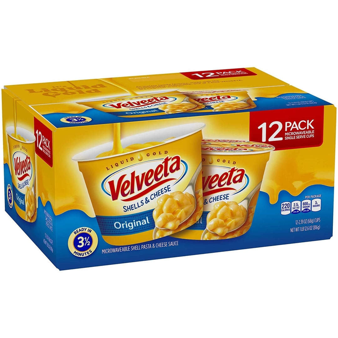 Velveeta Shells and Cheese, Single Serve Cups (2.39 Ounce cups, 12 Count) Image 2