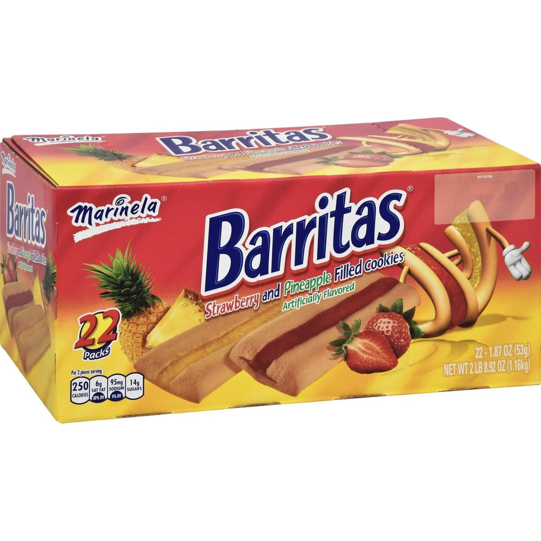 Marinela Barritas Strawberry and Pineapple Filled Cookies 1.87 Ounce (22 Count) Image 2