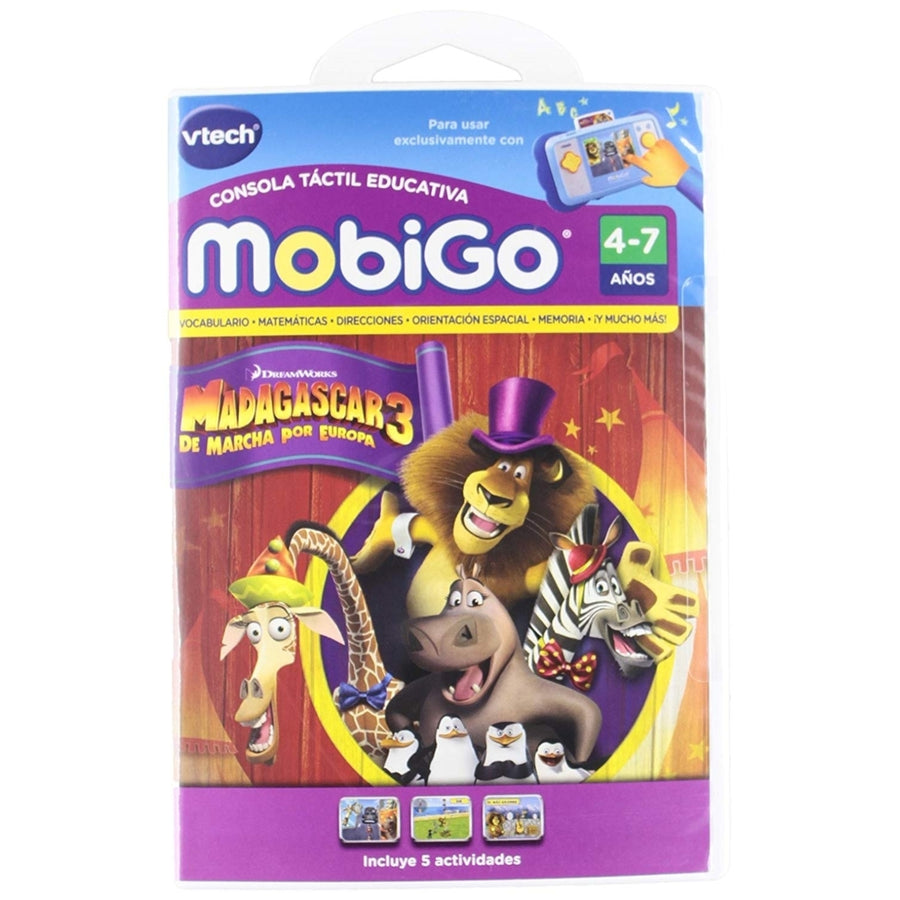 Vtech Spanish - Vtech Juego MobiGo Madagascar 3 - En Espanol Image 1
