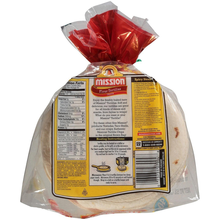 Mission Small Fajita Size Flour Tortillas 40 Count Image 2