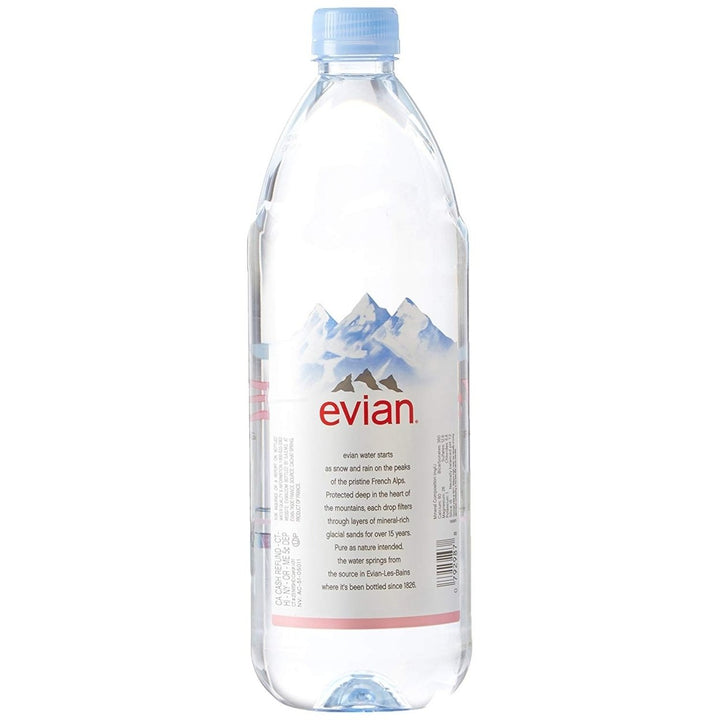 Evian Naturally Filtered Spring Water (12 Count 1 L) Image 2