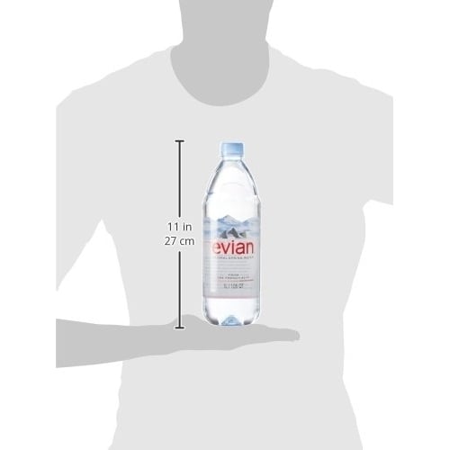 Evian Naturally Filtered Spring Water (12 Count 1 L) Image 3