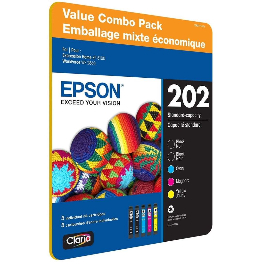 Epson T202 Standard Capacity Ink Cartridge Pack 2 Black and Cyan/Magenta/Yellow Image 3