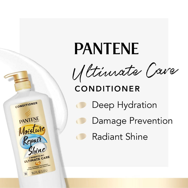 Pantene Pro-V Ultimate Care Shine Conditioner Damaged Hair/Split Ends (38.2 oz.) Image 4