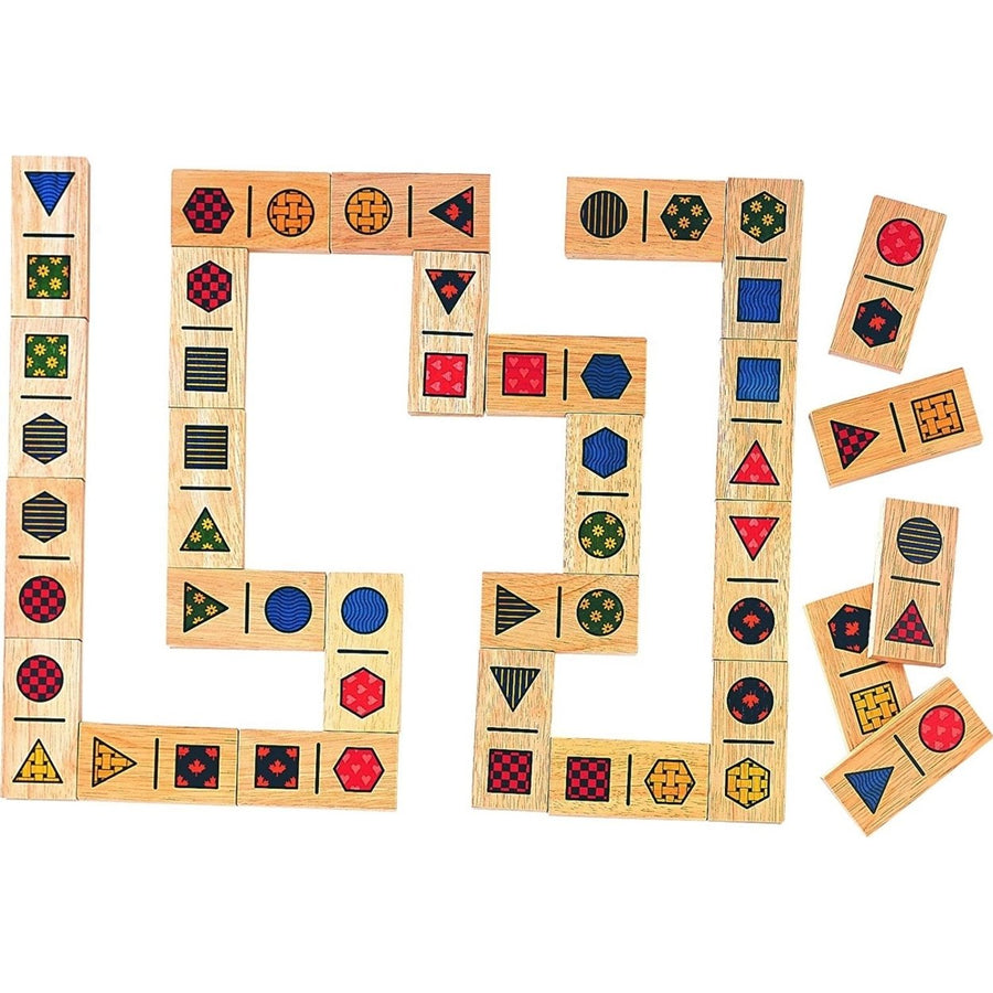 Learning Zone Voila Geo Dominoes 28 Pieces Image 1