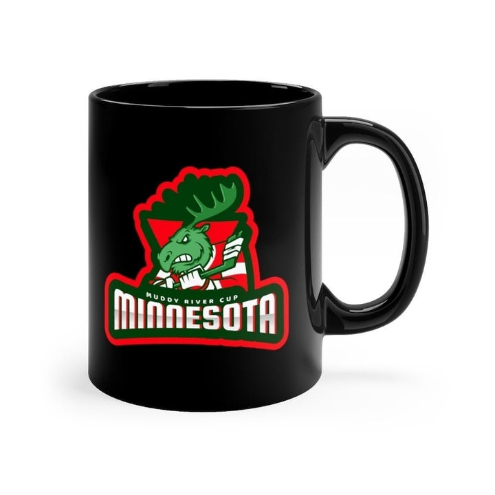Black Coffee Mug 11oz Hockey Coffee Cup Muddy River Cup Minnesota Hockey Team Player Goalie Pro Hockey Image 2