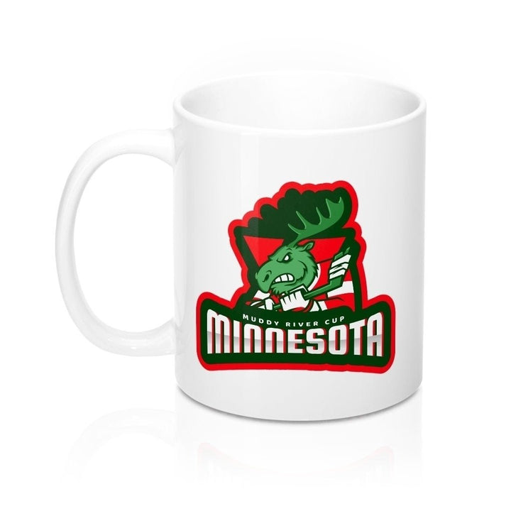 White Coffee Mug 11oz Hockey Coffee Cup Muddy River Cup Minnesota Hockey Team Player Goalie Pro Hockey Image 4