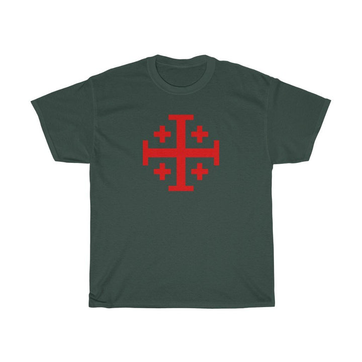 Knights Templar T-Shirt Jerusalem Cross T Shirt Crusaders Cross Tee Shirt Five Fold Cross T-Shirt Four Color Choices Image 4