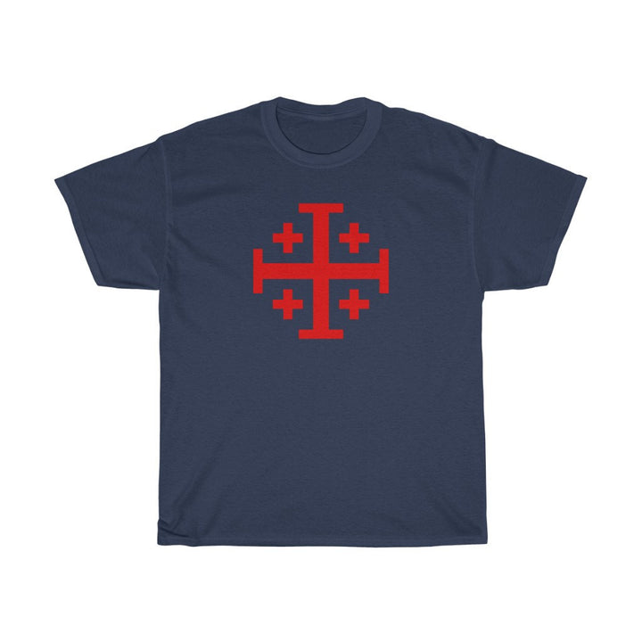 Knights Templar T-Shirt Jerusalem Cross T Shirt Crusaders Cross Tee Shirt Five Fold Cross T-Shirt Four Color Choices Image 6