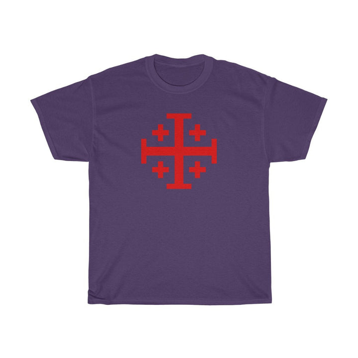 Knights Templar T-Shirt Jerusalem Cross T Shirt Crusaders Cross Tee Shirt Five Fold Cross T-Shirt Four Color Choices Image 7