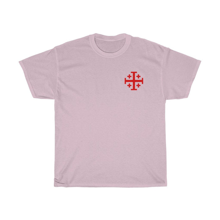 Knights Templar Tee Shirt Jerusalem Cross T Shirt Crusaders Cross Tee Shirt Five Fold Cross T-Shirt Unisex Heavy Cotton Image 7