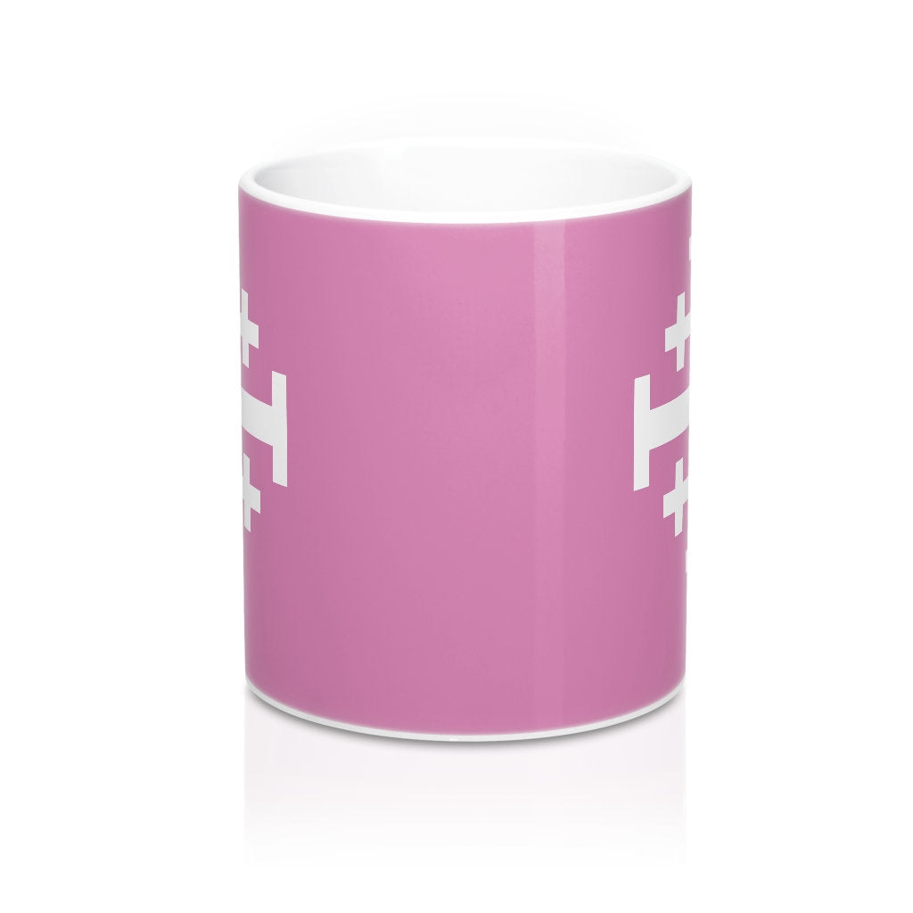 Jerusalem Cross Coffee Mug 11oz Christian Faith Crusader Cross Religious Ceramic Cup Gospel Greek Crosses Pink Coffee Image 2