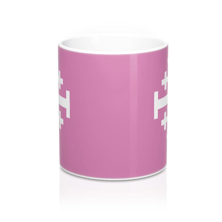 Jerusalem Cross Coffee Mug 11oz Christian Faith Crusader Cross Religious Ceramic Cup Gospel Greek Crosses Pink Coffee Image 2