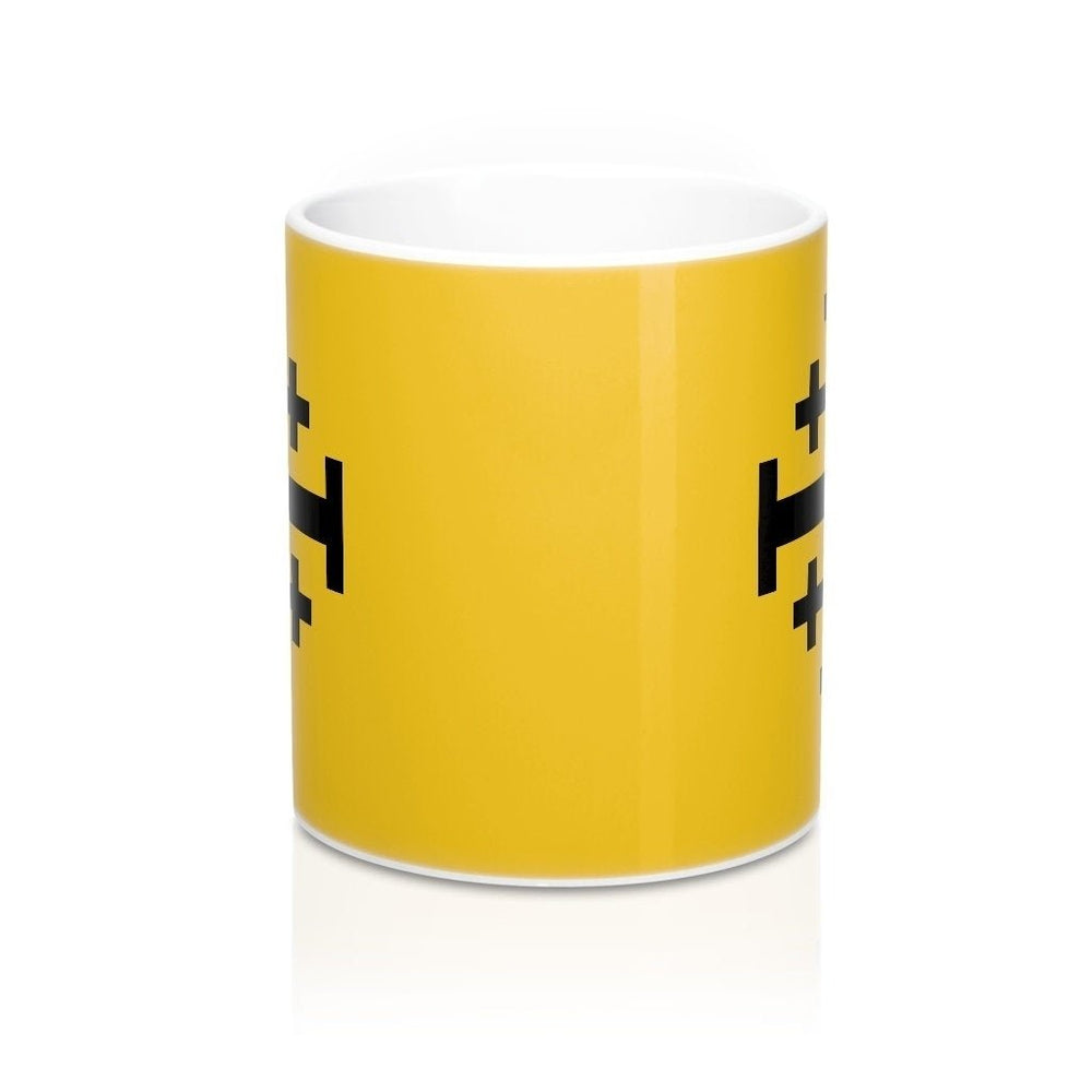 Jerusalem Cross Coffee Mug 11oz Christian Faith Crusader Cross Religious Ceramic Cup Gospel Greek Crosses Yellow Image 2