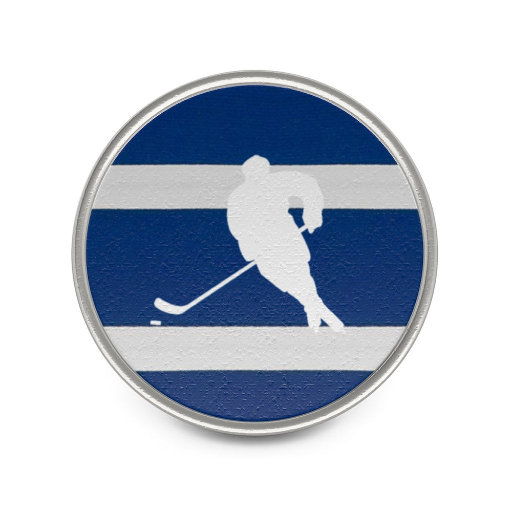 Enamel Pin Ice Hockey Player Lapel Pin Sports Champion Tie Tack Metal Pin Hockey Image 2