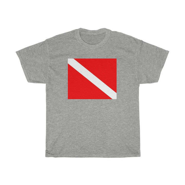 Diver Down Flag Tee Shirt Scuba Diver Snorkeling Diving T Shirt Snorkeler Aquanaut Swimmer Deep-sea Diver Unisex Heavy Image 4