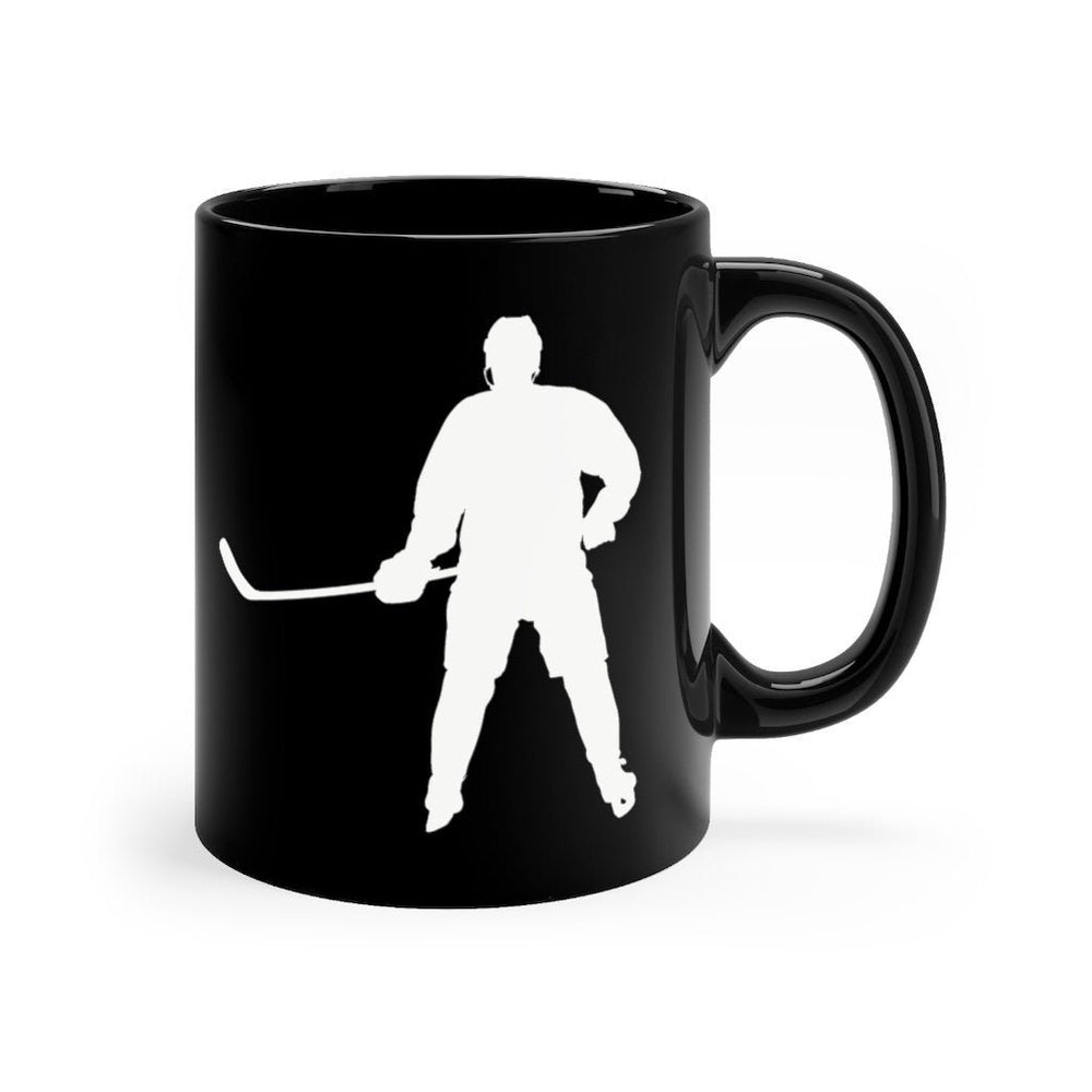 Hockey Coffee Mug 11oz Black and White Hockey Player Coffee Cup Hockey Coach For the Love of the Game Image 2