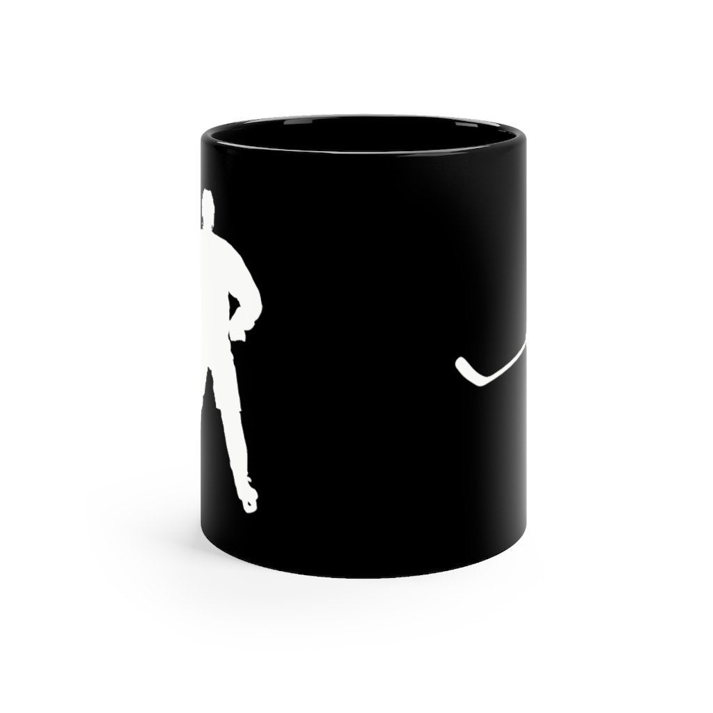 Hockey Coffee Mug 11oz Black and White Hockey Player Coffee Cup Hockey Coach For the Love of the Game Image 3
