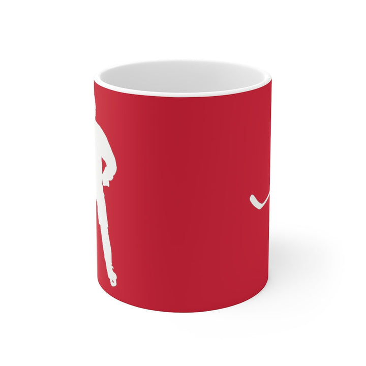 Hockey Coffee Mug 11oz Red and White Hockey Player Coffee Cup Hockey Coach For the Love of the Game Image 2