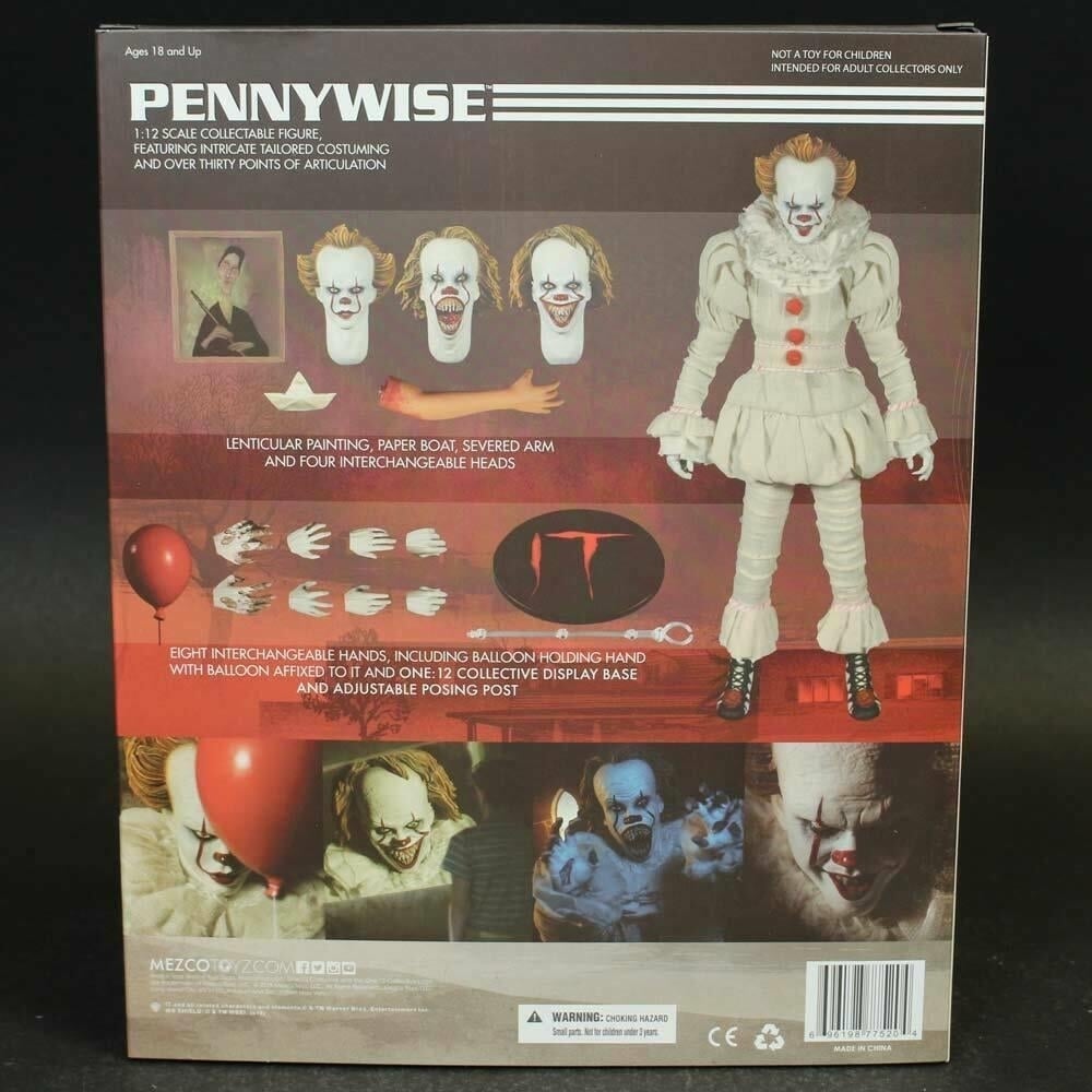 Mezco One:12 Pennywise IT Movie 2017 Collectible Figure Action Figure Toy Image 2