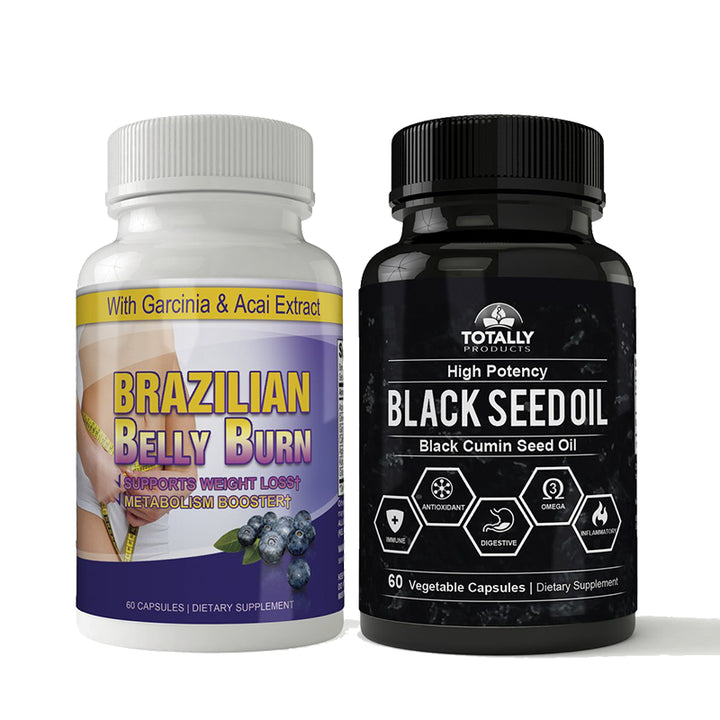 Brazilian Belly Burn Black Seed Oil Combo Pack Antioxidant Weight Loss Support Image 1