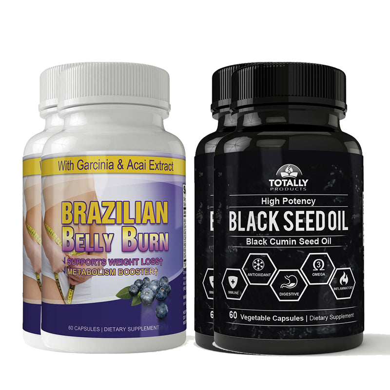 Brazilian Belly Burn Black Seed Oil Combo Pack Antioxidant Weight Loss Support Image 2