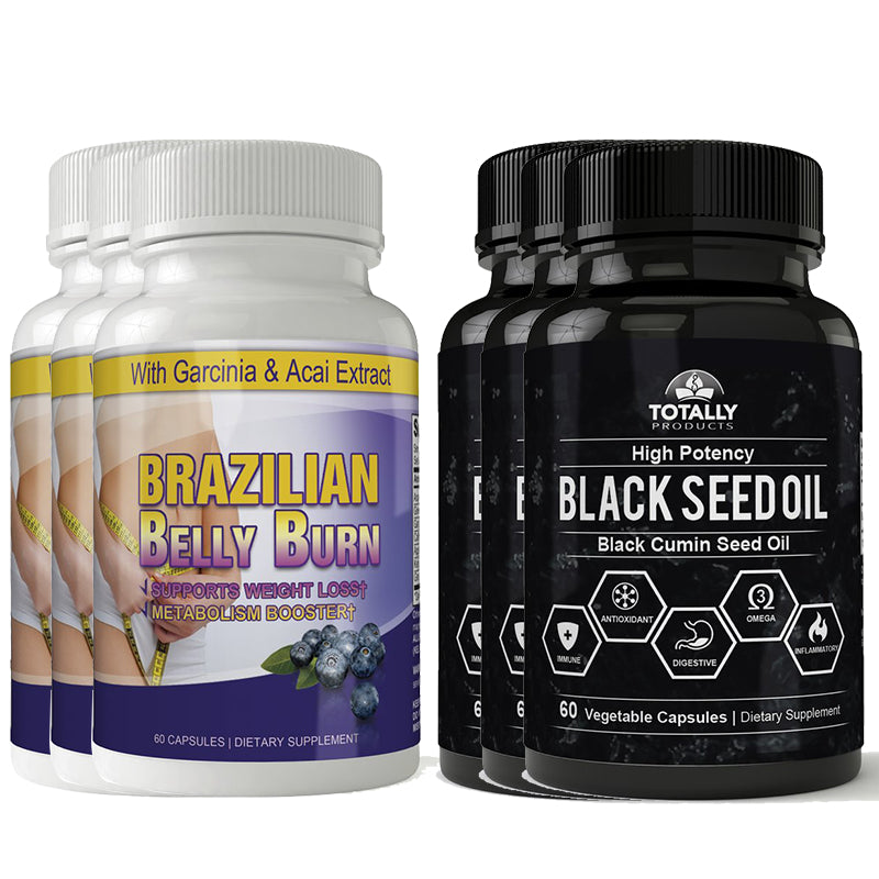 Brazilian Belly Burn Black Seed Oil Combo Pack Antioxidant Weight Loss Support Image 3