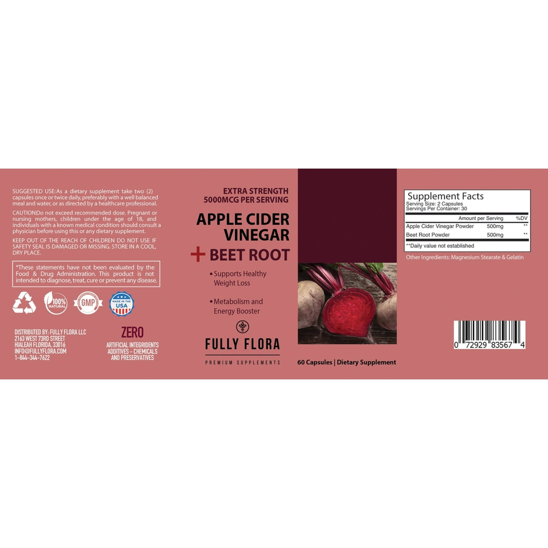 Apple Cider Vinegar with Beet Root (60 capsules) Image 3