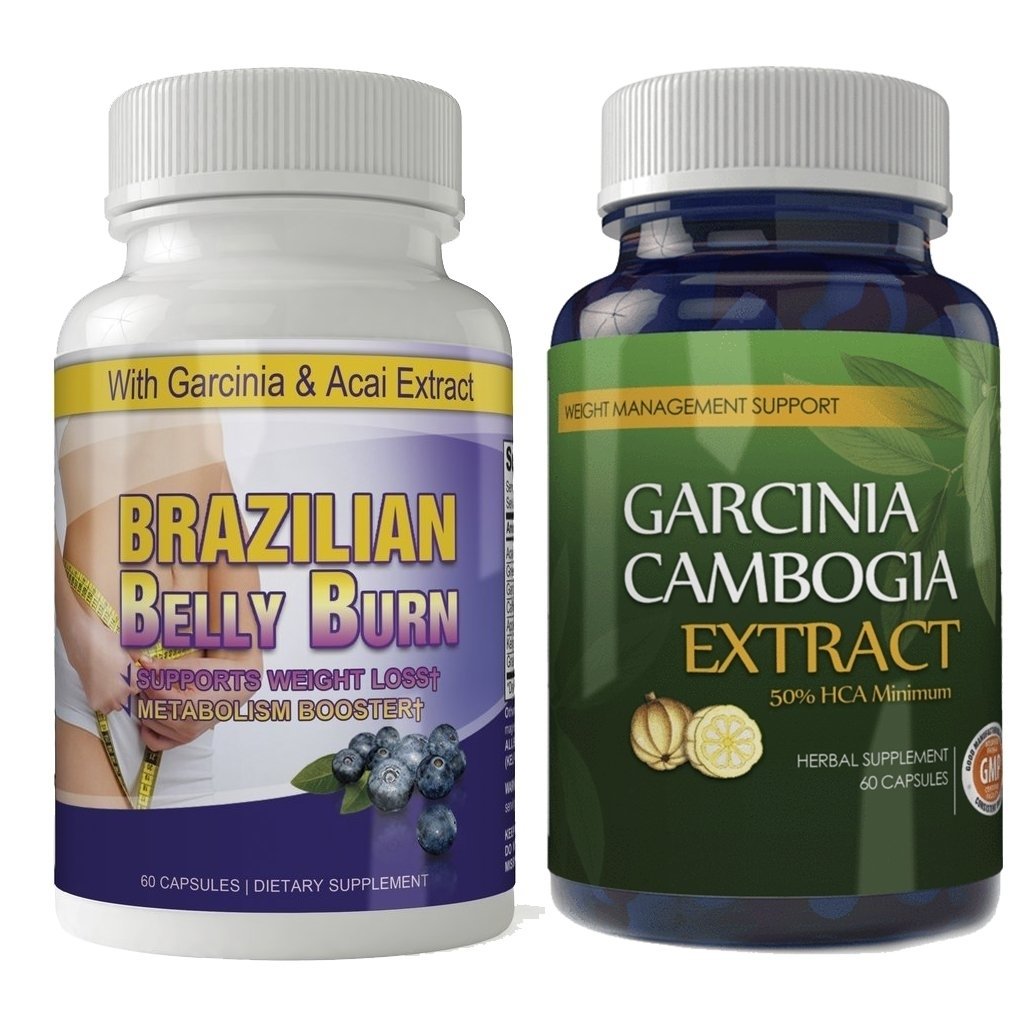 Garcinia Cambogia Brazilian Belly Burn Combo Pack 60 Capsules Weight Loss Support Image 1