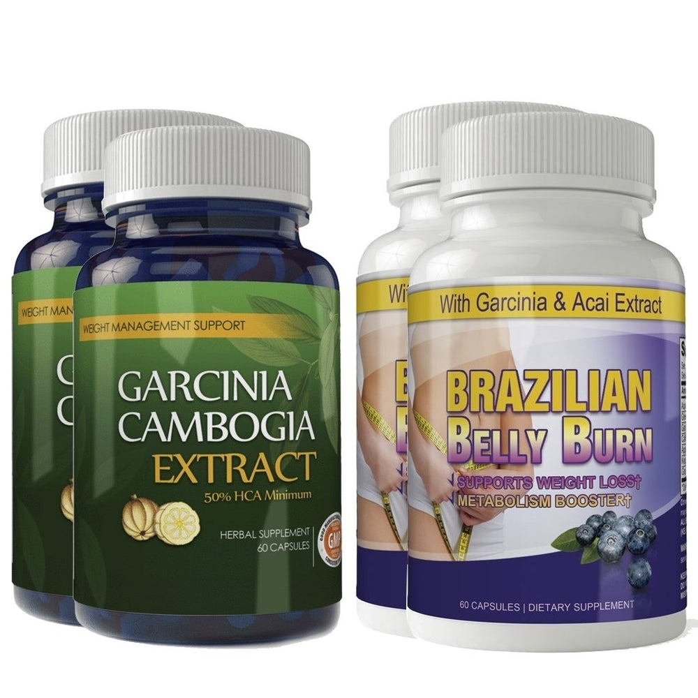 Garcinia Cambogia Brazilian Belly Burn Combo Pack 60 Capsules Weight Loss Support Image 2