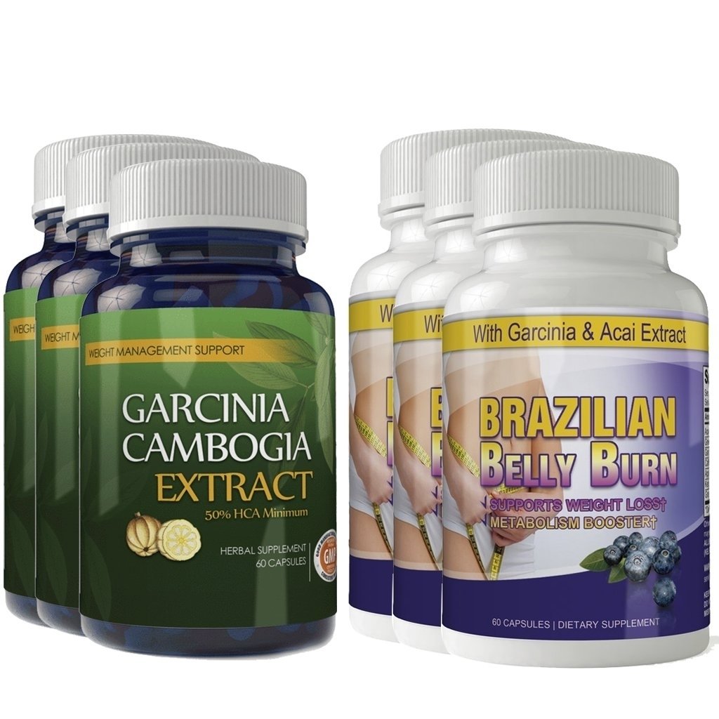 Garcinia Cambogia Brazilian Belly Burn Combo Pack 60 Capsules Weight Loss Support Image 3