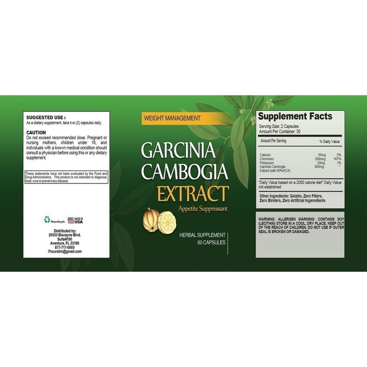 Garcinia Cambogia Brazilian Belly Burn Combo Pack 60 Capsules Weight Loss Support Image 7