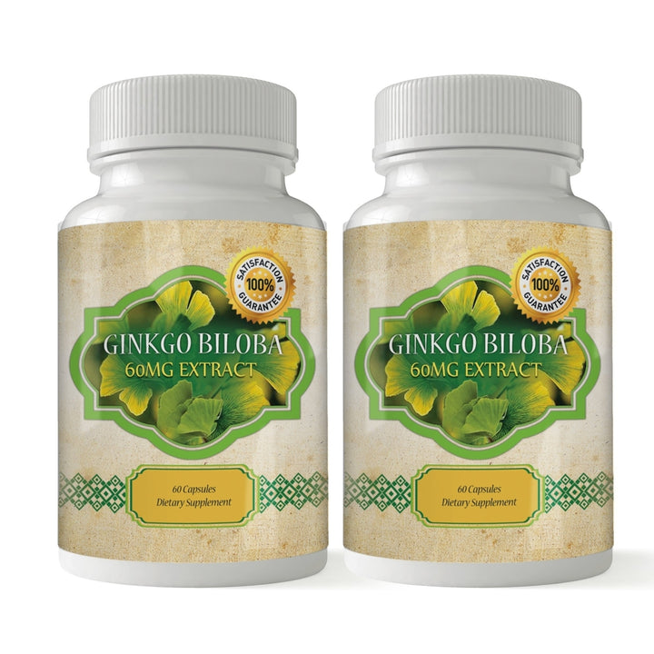 Ginkgo Biloba Brain Booster 60 Capsules Natural Memory Focus Clarity Support Image 4