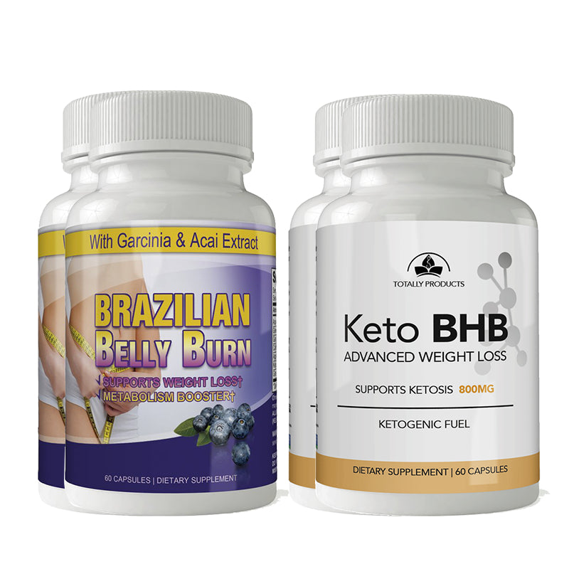 Brazilian Belly Burn and Keto BHB Combo Natural Weight Loss Supplements Pack Image 3