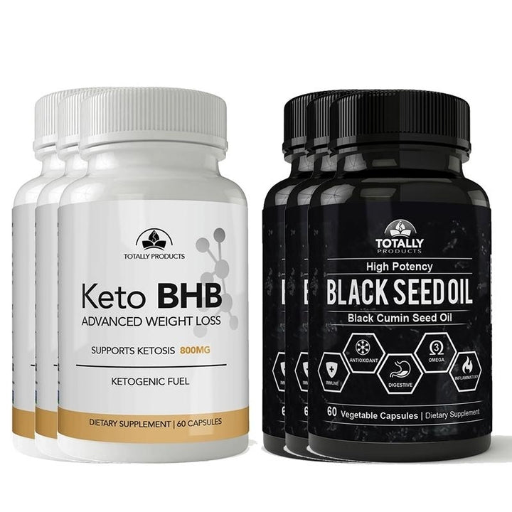 Keto BHB Capsules and Black Seed Oil Combo Pack for Energy and Health Support Image 4