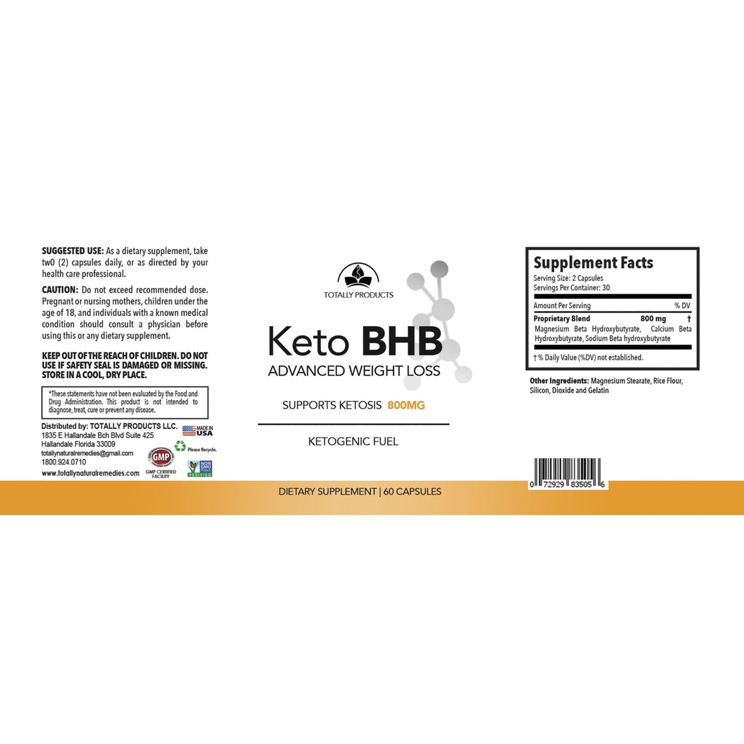 Keto BHB Advanced Weight Loss Capsules 60 Count Exogenous Ketones Energy Support Image 6