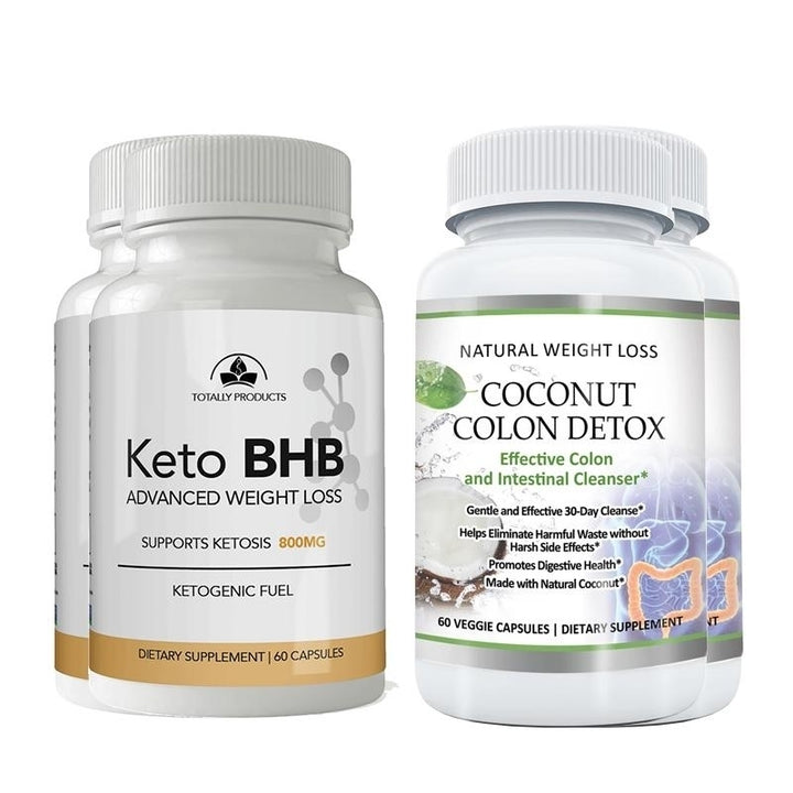 Keto BHB and Coconut Colon Cleanse Capsules Detox Weight Loss Support 60 Count Image 3