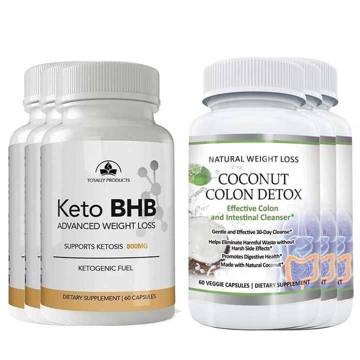 Keto BHB and Coconut Colon Cleanse Capsules Detox Weight Loss Support 60 Count Image 1