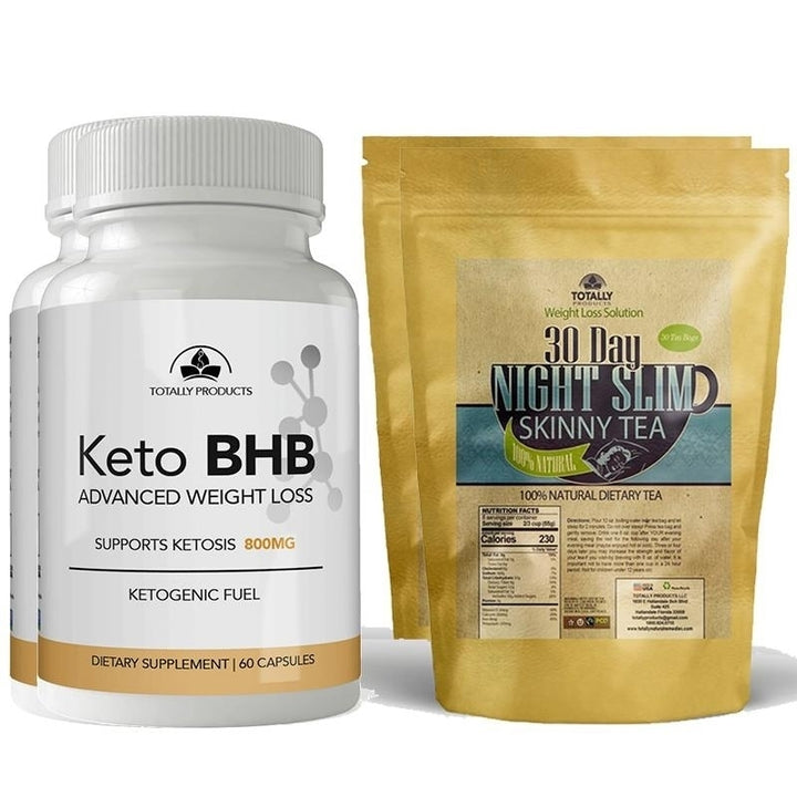 Keto BHB and Night Slim Skinny Tea Combo Pack for Energy and Weight Loss Image 3