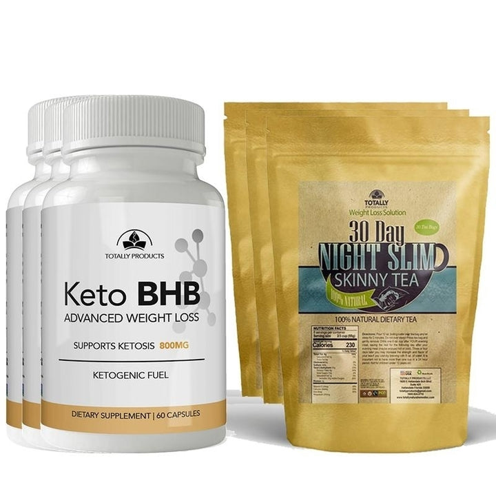 Keto BHB and Night Slim Skinny Tea Combo Pack for Energy and Weight Loss Image 4