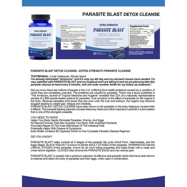 Keto BHB and Parasite Blast Combo Pack Dietary Supplement for Energy and Detox Image 6