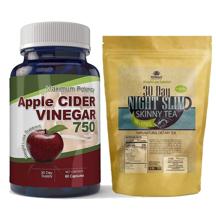 Night Slim Skinny Tea and Apple Cider Capsule Combo Pack Image 1