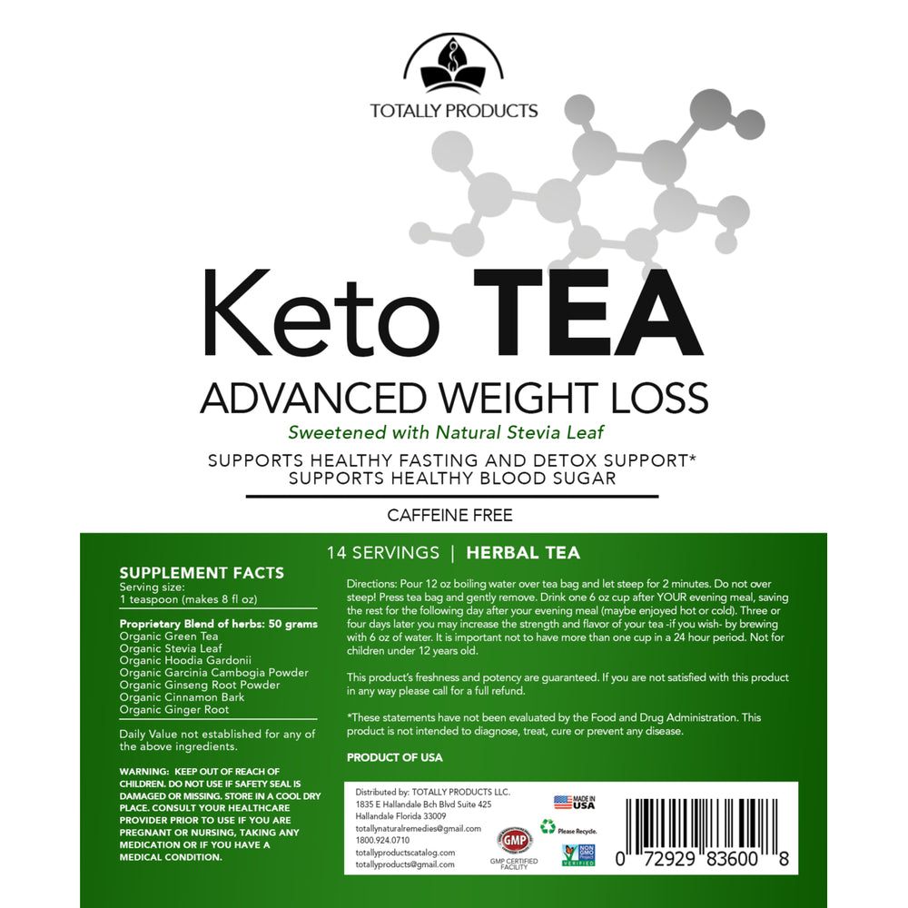 Keto Tea for Fasting Caffeine Free Weight Management Naturally Sweetened Blend Image 2