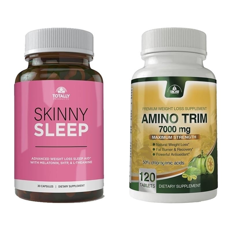 Skinny Sleep Amino Trim Combo Pack Weight Loss Supplement Fat Burner 60 Capsules Image 1