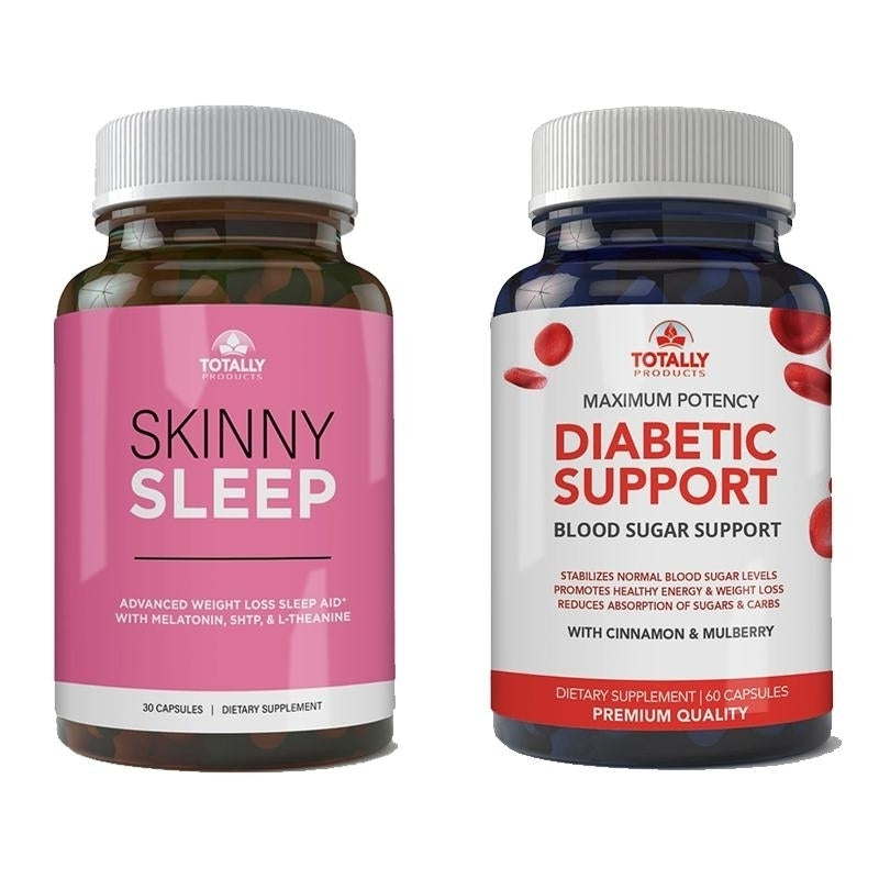 Skinny Sleep Advanced Diabetic Support Combo Pack Weight Loss Supplement 20 Herbs Image 1