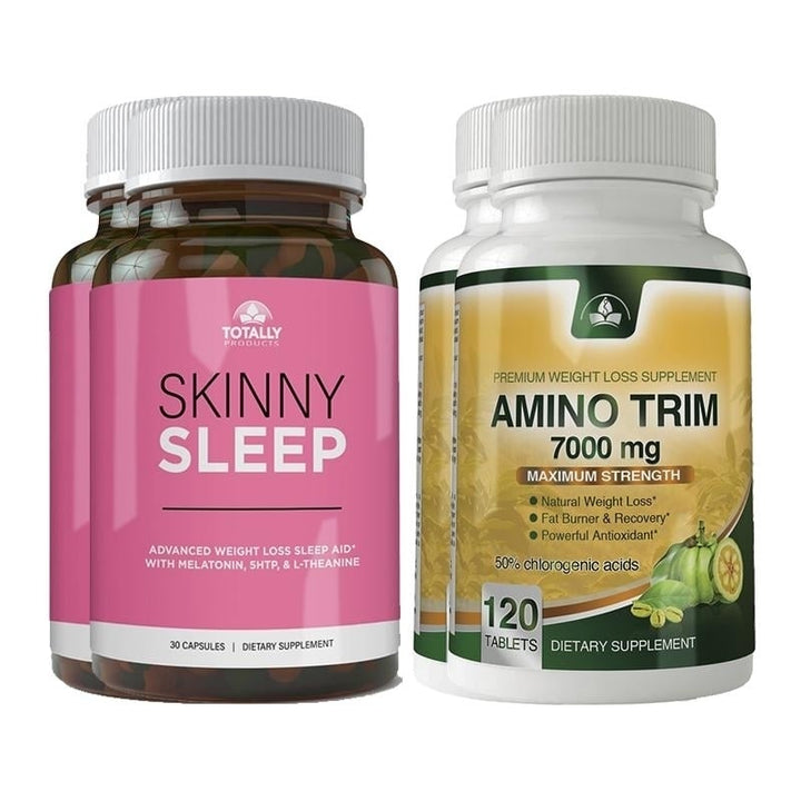 Skinny Sleep Amino Trim Combo Pack Weight Loss Supplement Fat Burner 60 Capsules Image 1