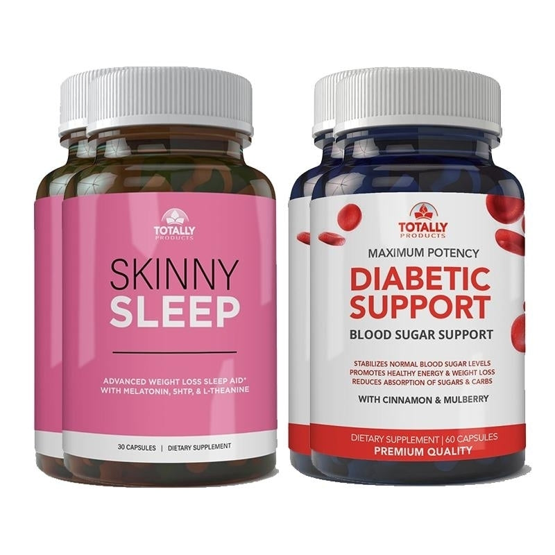 Skinny Sleep Advanced Diabetic Support Combo Pack Weight Loss Supplement 20 Herbs Image 2